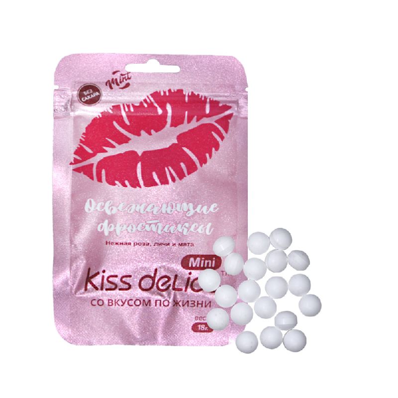 Леденцы Kiss Delice Mini - Роза, личи и мята
