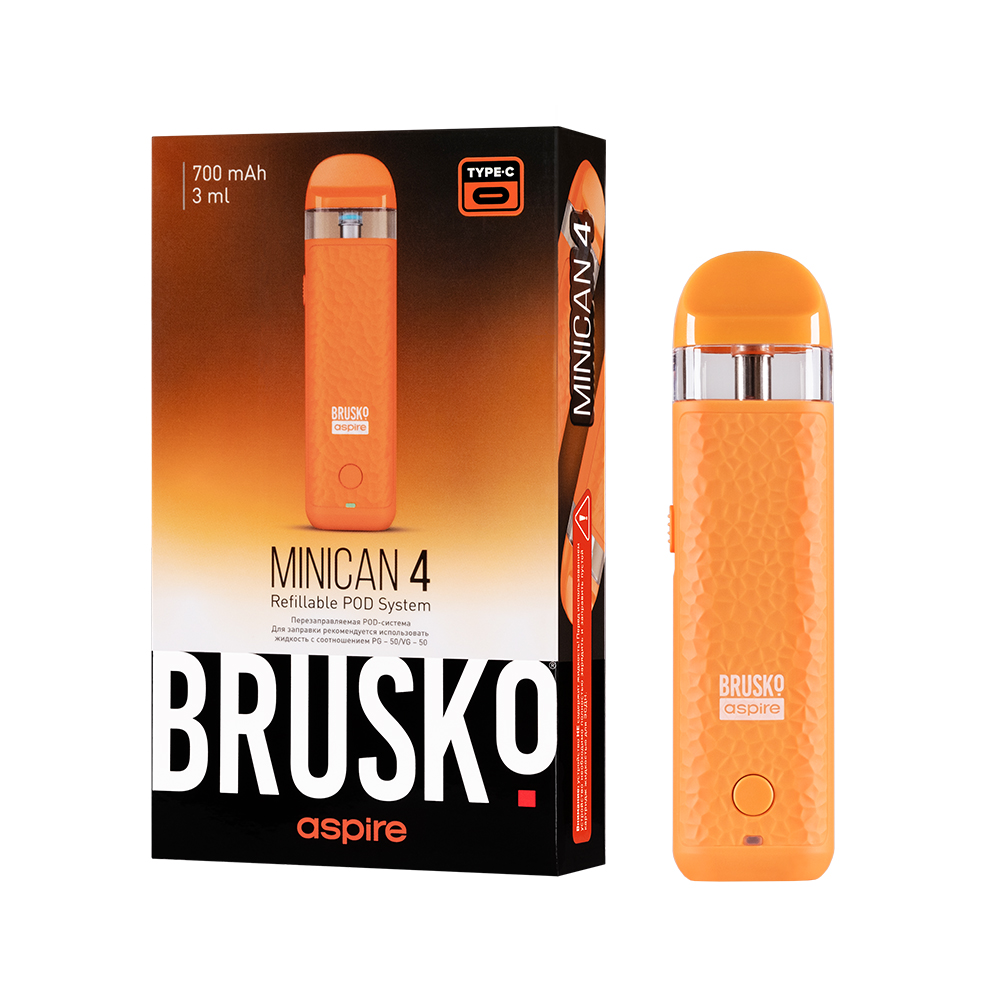 Электронная сигарета Brusko Minican 4, 700мАч, Оранжевый