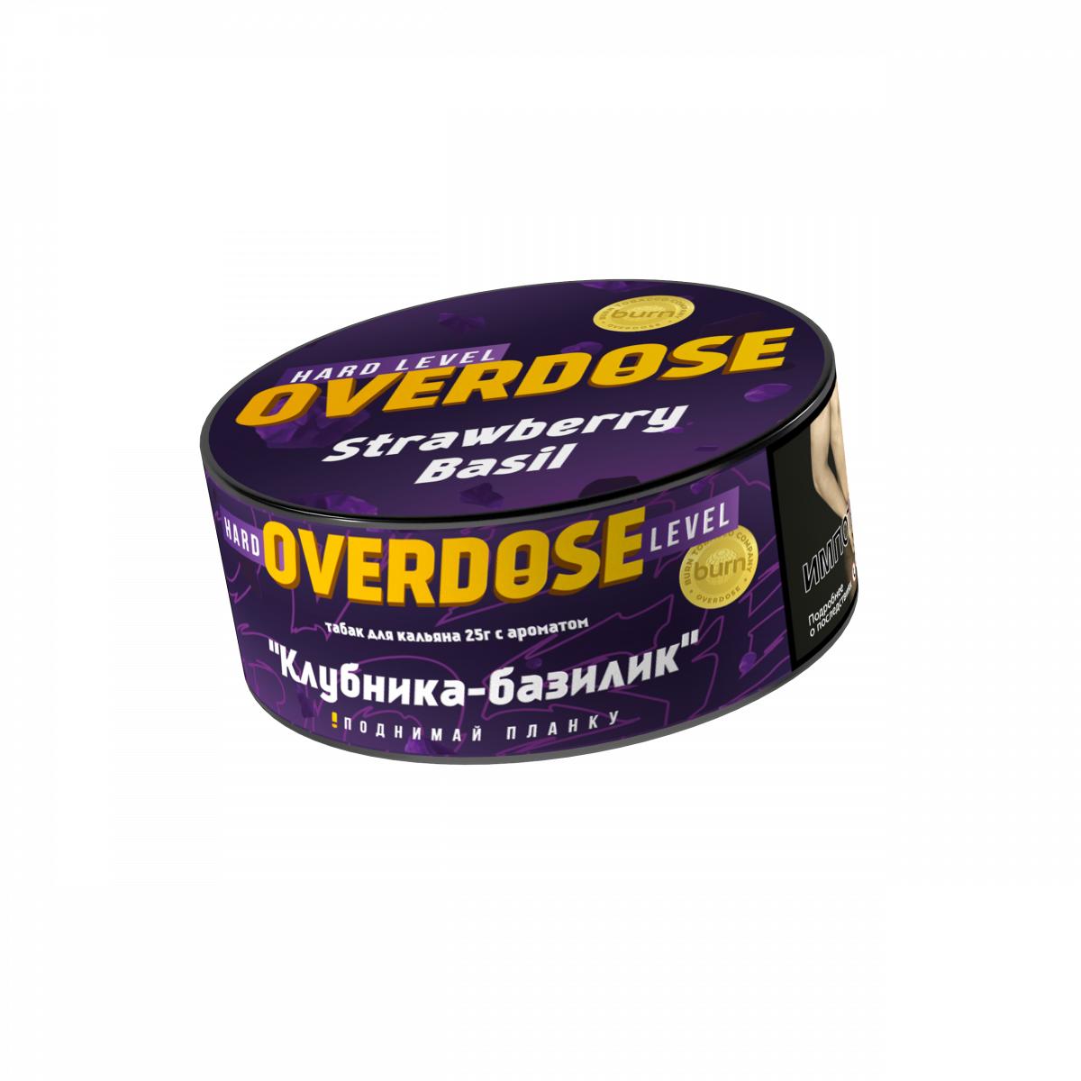 Табак для кальяна Overdose – Strawberry Basil 25 гр.